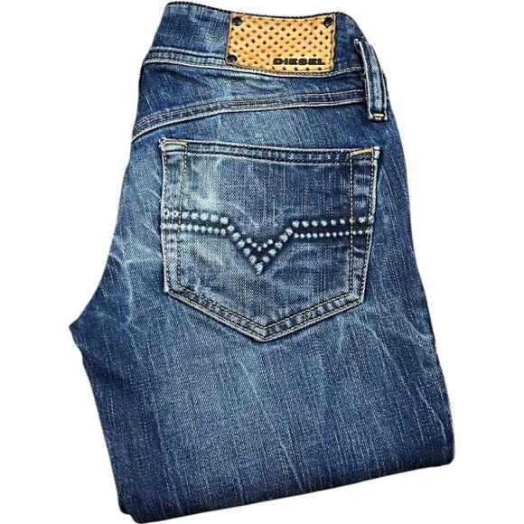 Diesel Matic 008SV Distressed Straight Leg Jeans - Picture 1 of 4